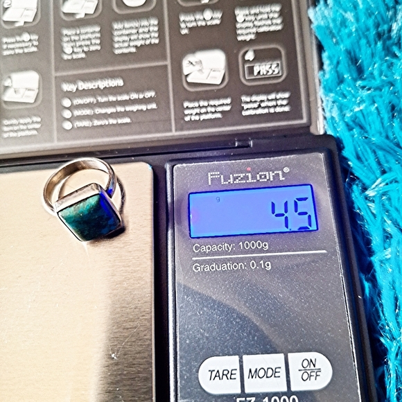 Chrysocolla Sterling Silver Ring 5! - Picture 9 of 13